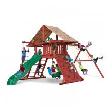 Sun Climber I Swing Set w/ Sunbrella Brannon Redwood Canvas